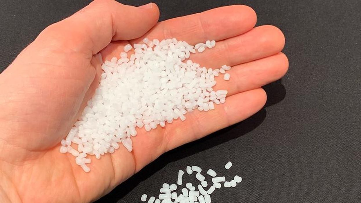 a handful of microplastics