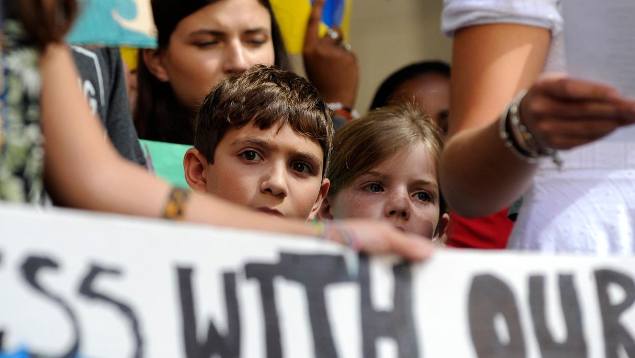 children climate change protest