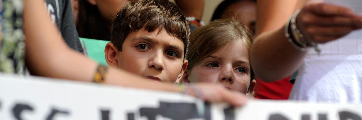 children climate change protest